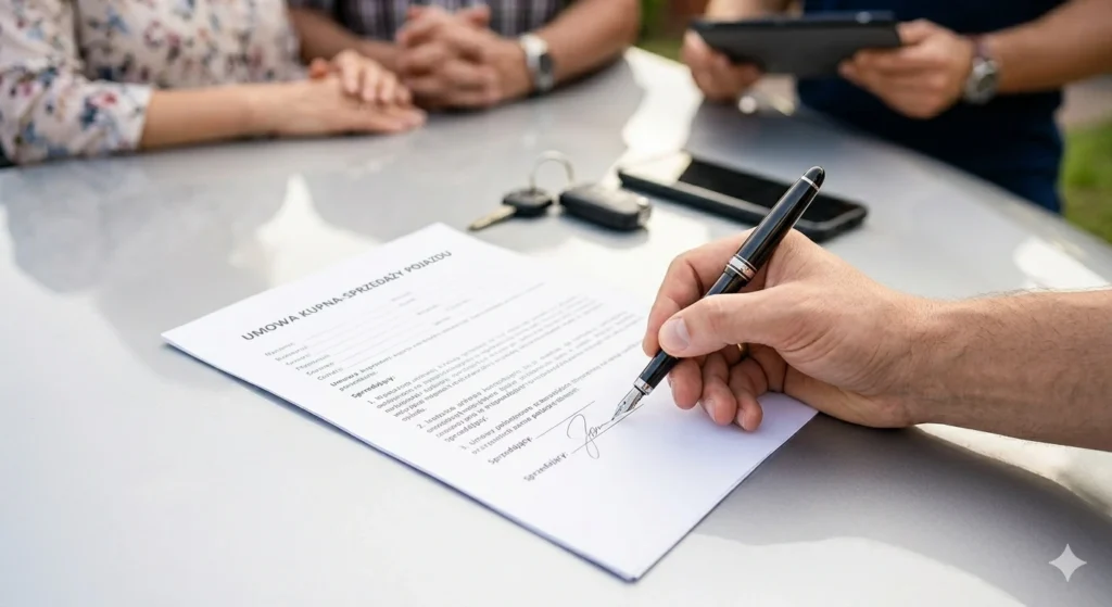 Podpisywanie legalnej umowy sprzedaży auta w Legionowie – przejrzyste i proste formalności.