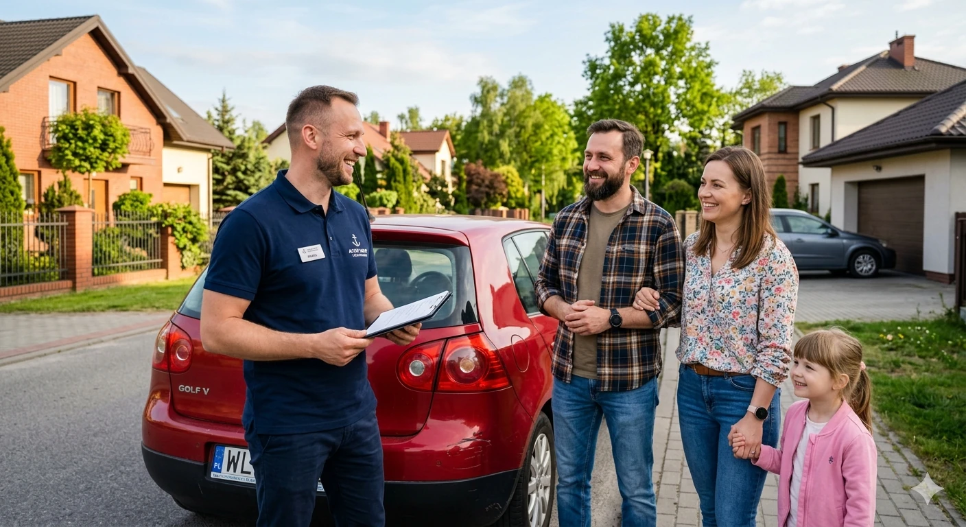 auto-skup-legionowo-wycena-auta-dojazdowego-wyrozniajaca Uczciwy skup aut Legionowo wycenia wyeksploatowany samochód dojazdowy od lokalnej rodziny.